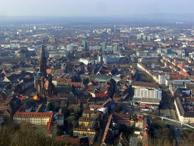 Uitzicht Schloßberg over Freiburg